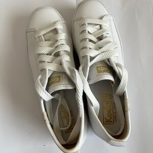 Keds white high platform sneakers